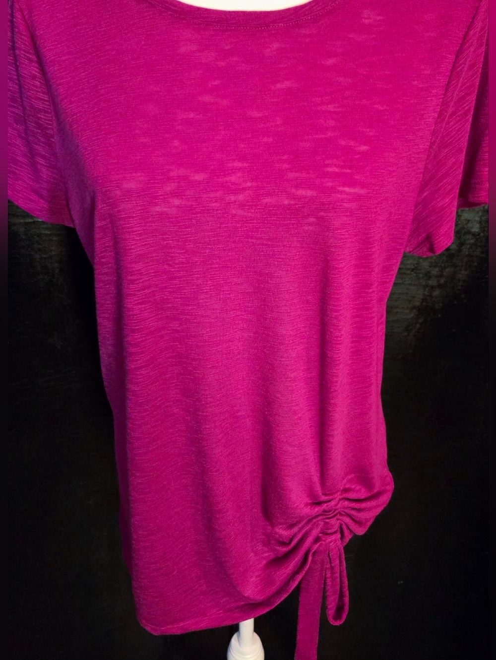 INC International Concepts Ruched Side Tie Tunic Top Pink - Large - Picture 4 of 12